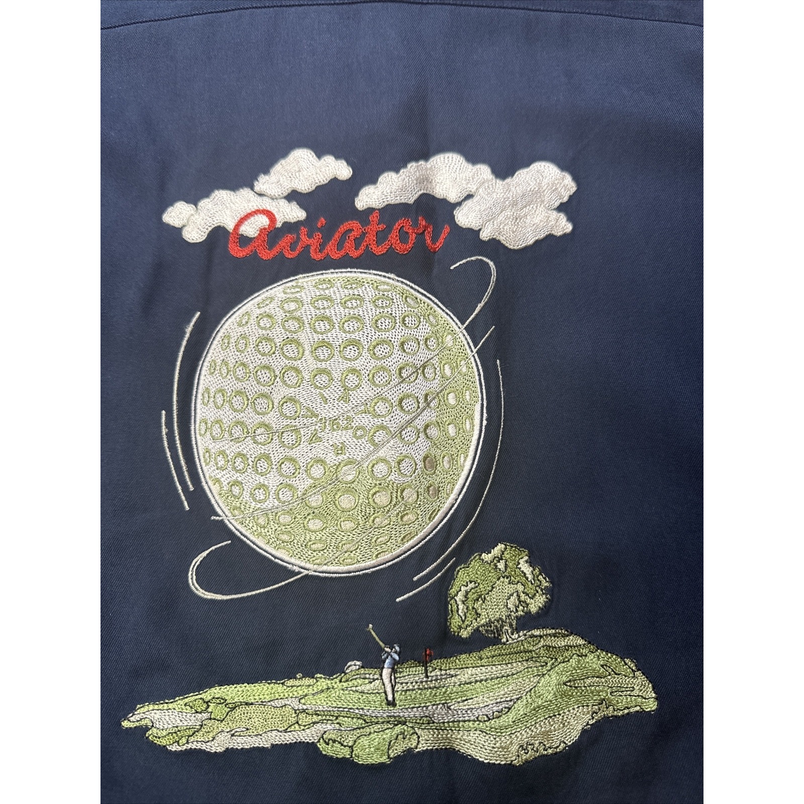 Nat Nast Aviator Design #153 Limited Edition Men's Silk Button Down L Large Vtg